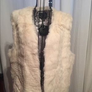 Genuine White Rabbit Fur Vest